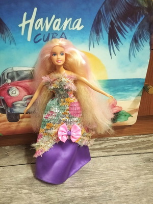Barbie doll Mattel with purple sequin dress