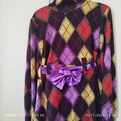 Rita Pateroni dress like new, warm, multicolored, hand-sewn, size L