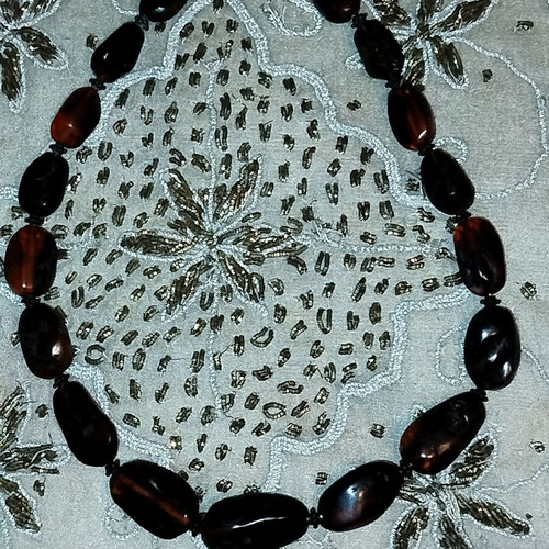 Baltic amber necklace handmade new with 17 cognac beads