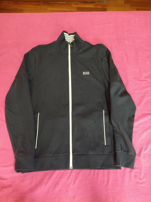 Boss / Hugo Boss men's dark blue zip-up sweater, size M