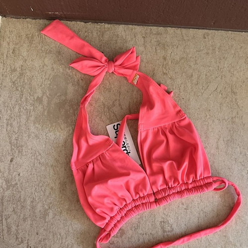 Superdry bikini top new, coral color, size S