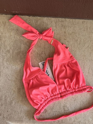 Superdry bikini top new, coral color, size S