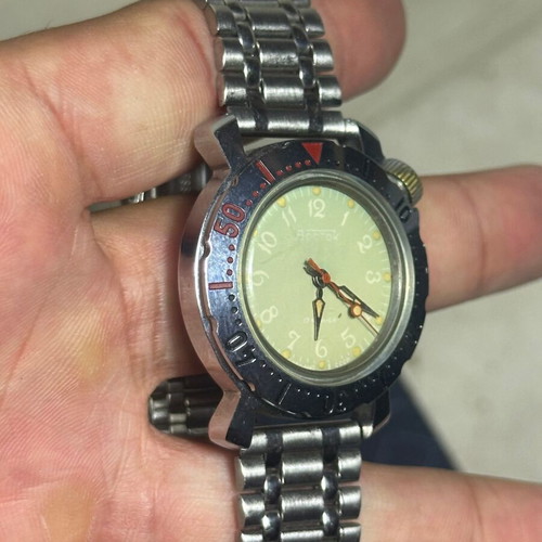 Vostok Boctok 17 Jewels Mechanical Vintage Diver Watch used, USSR