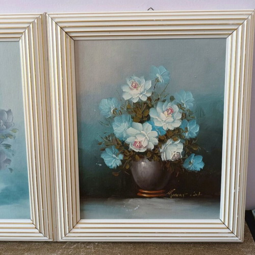 Robert Cox oil paintings used, set of 2, 33x27 cm