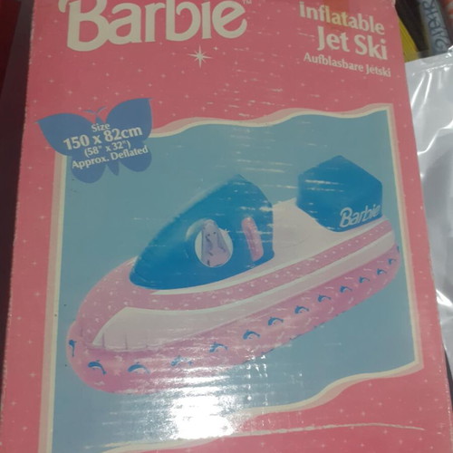 Inflatable collectible Barbie jet ski new 1.50x83cm