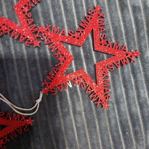 Christmas star ornaments set of 10 like new