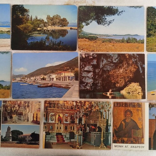 Kefalonia postcards set of 11 different colorful, like new