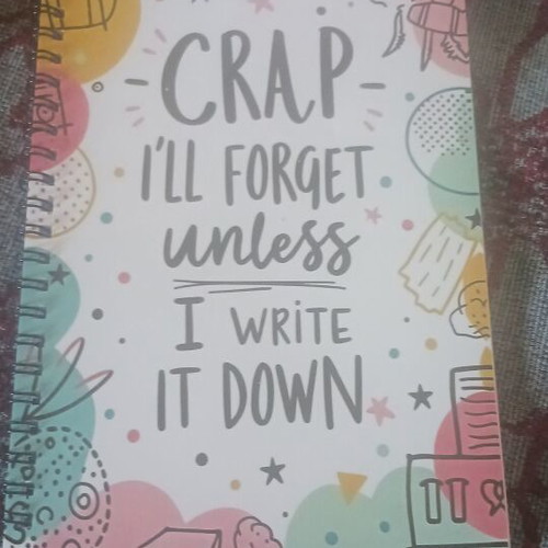 Notebook A5 spiral "Crap I'll forget unless I write it down"