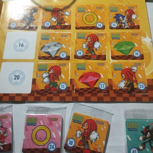 Sonic Koukouroukou collectible sticker album like new, nearly complete