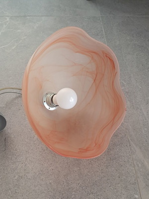Glass ceiling light like new, earth tone caramel color