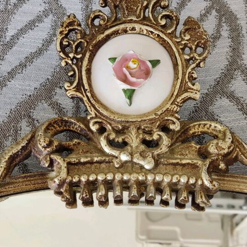 Antique entry console with mirror and hanger like new