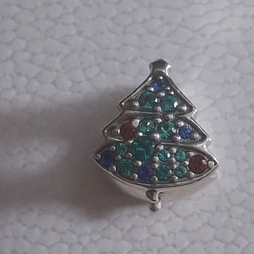 Pandora charm decorated with zircon stones the magic of Christmas like new
