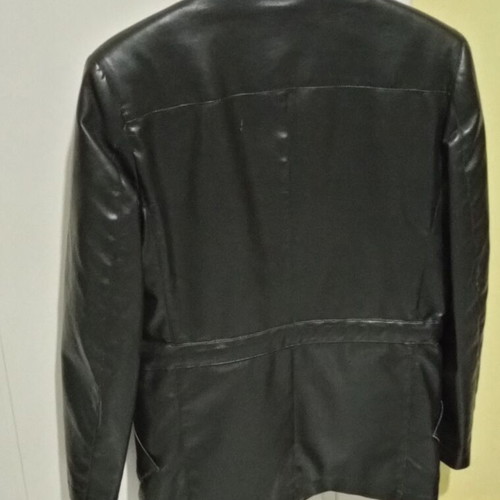 Vintage women's FENDISSIME eco leather jacket like new, black, size S