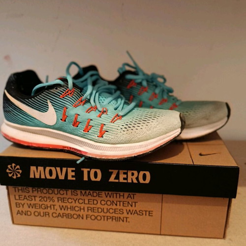 Nike sport shoes Zoom Pegasus 33 used, blue size 38.5