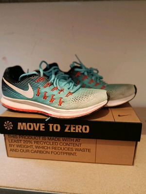 Nike sport shoes Zoom Pegasus 33 used, blue size 38.5