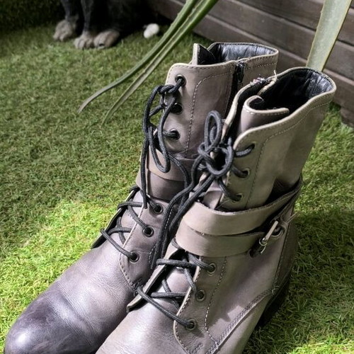 Salamander leather ankle boots like new, gray, size 39