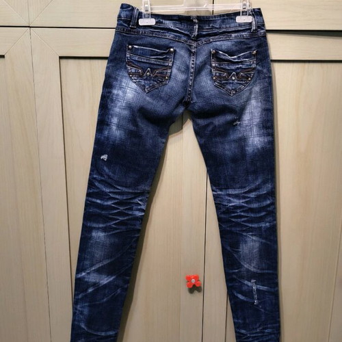 Jean pants slim fit tube blue like new