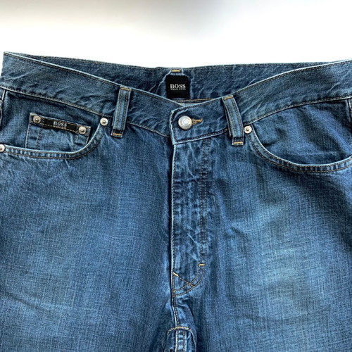 Hugo Boss Texas men's jeans used, straight fit, blue, size W34 L34