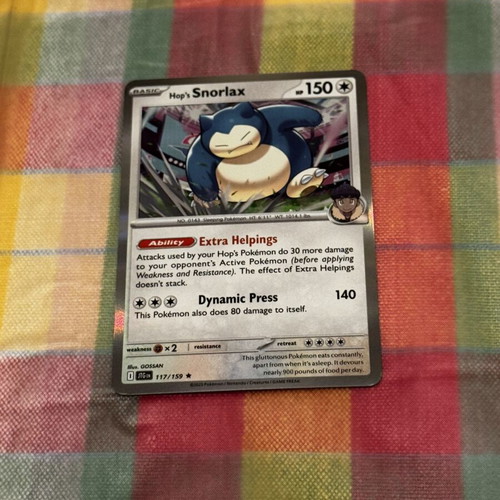 Pokemon Card Snorlax holo card like new