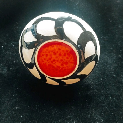 Vintage rave ring early 90's ceramic adjustable like new