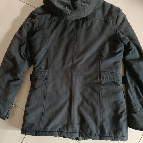 Bershka women's long jacket used, gray, size Medium