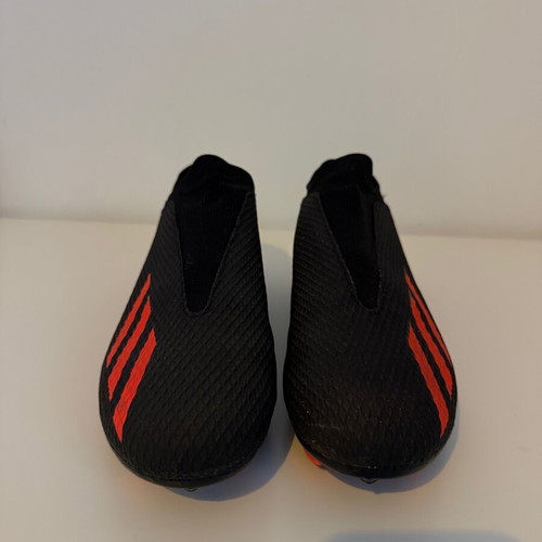 Adidas X Speedportal.3 LL FG football boots used, black and orange, size UK 10