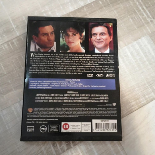 Goodfellas DVD like new, crime genre, subtitles
