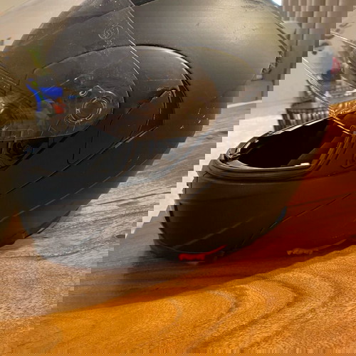 Κράνος Μαύρο Corsa CF-155 μεταχειρισμένο, flip-up 1600 gr