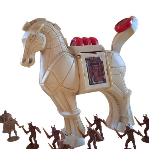 Vintage El Greco Κάστρα και Πολιορκητές set used, Trojan horse and shield