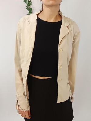 Beige On Line blazer like new with gathered sleeves and sides