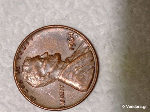  nomisma 1 cent USA Liberty 1964. no112