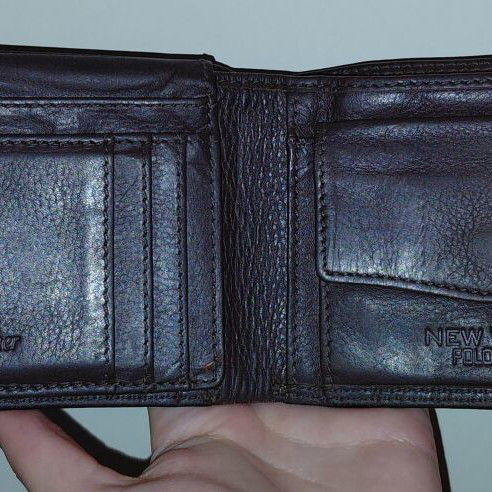 New West Polo Club leather wallet, brown, RFID protection