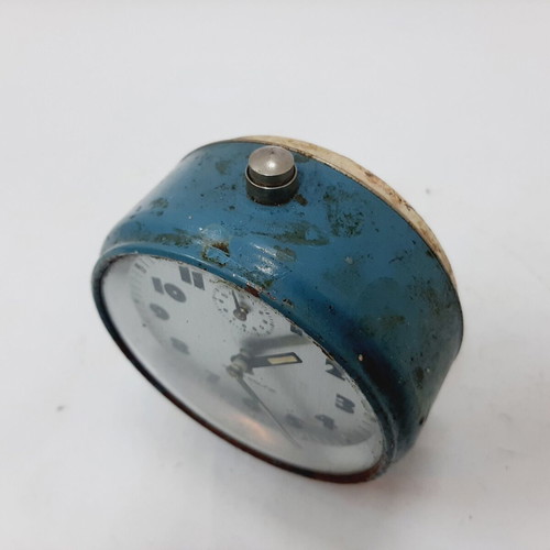 Mera-Poltik vintage mechanical alarm clock from 1950s Poland, used