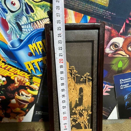 Wooden Black Frame with Intricate Cork Interior like new