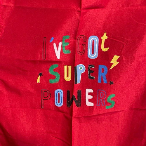 Mothercare velour children's robe used with superhero design age 4-6 blue and red