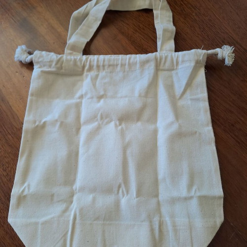 Canvas handbag new, beige, from Tokyo National Museum