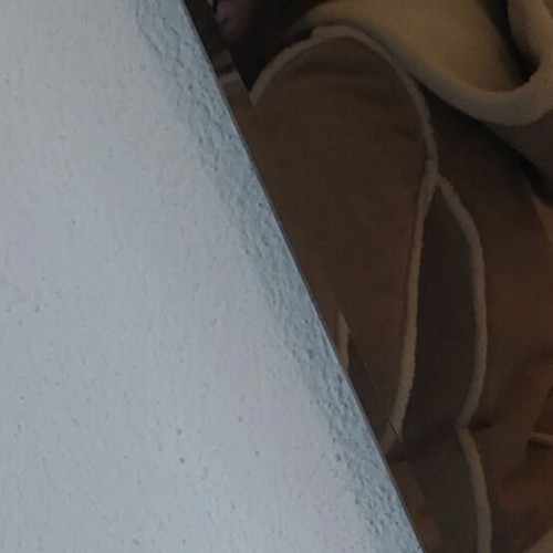 Leather winter jacket used, warm with inner lining, size M, beige and white