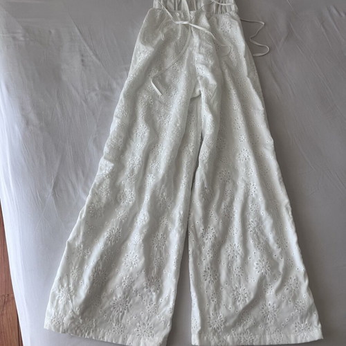 Missguided white embroidered jumpsuit