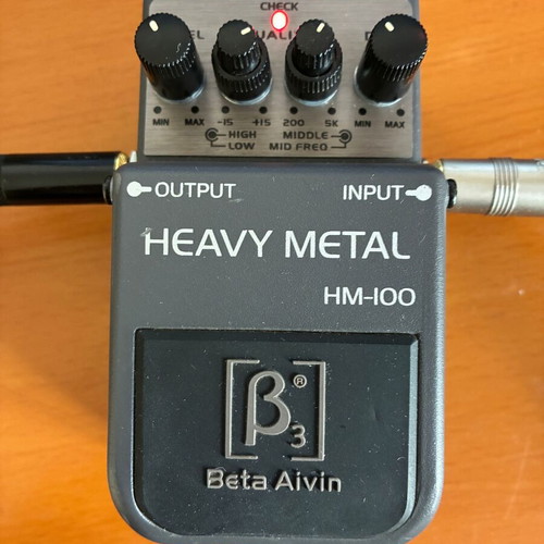 Heavy metal distortion pedal for electric guitar used