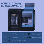 Makita DC18RC-LCD 3A Battery Charger new with display