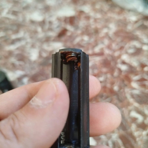 Kodak flashlight used, rusted battery compartment