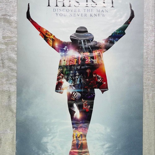 Michael Jackson This Is It authentic large poster new with cylindrical case