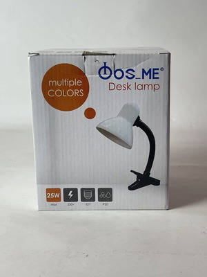 Clip-On Desk Lamp White Brand New