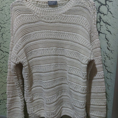 Yessica cream sweater, soft knit
