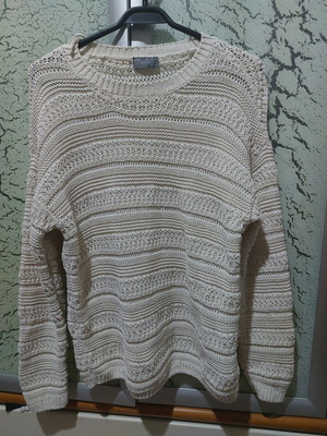 Yessica cream sweater, soft knit