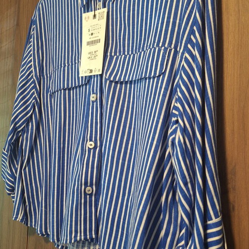 Zara linen shirt small, new, 80% viscose 20% linen, 3/4 sleeves