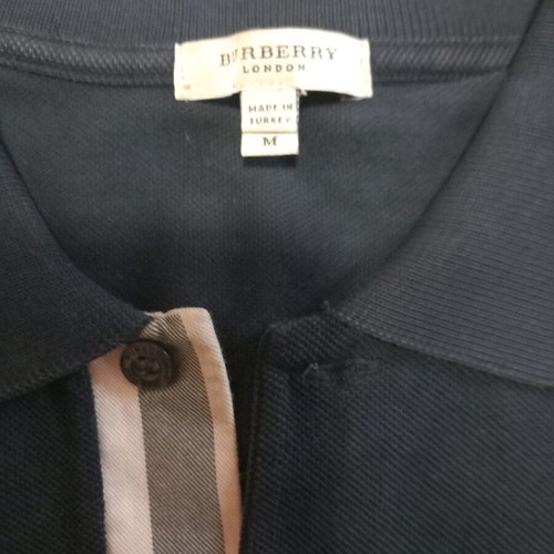 Burberry short sleeve polo shirt like new, black, size M