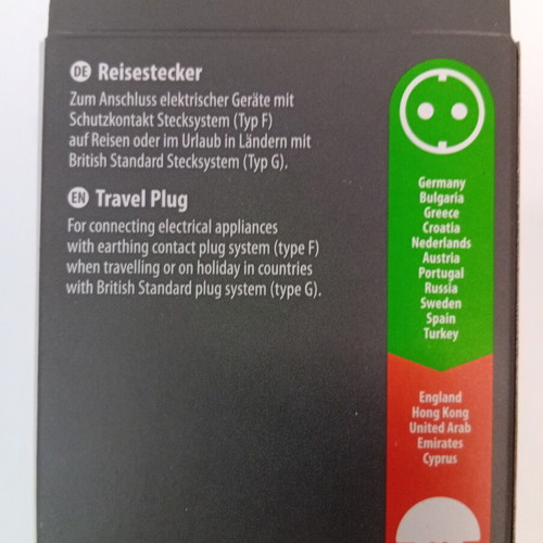 Travel plug adapter Greece to UK