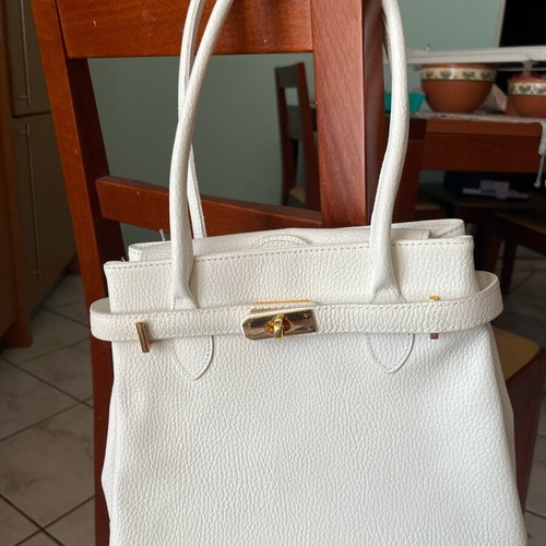 Leather white bag like new