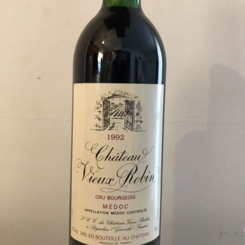 Red French wine Chateau Vieux Robin Cru Bourgeois Medoc Vintage 1992 new